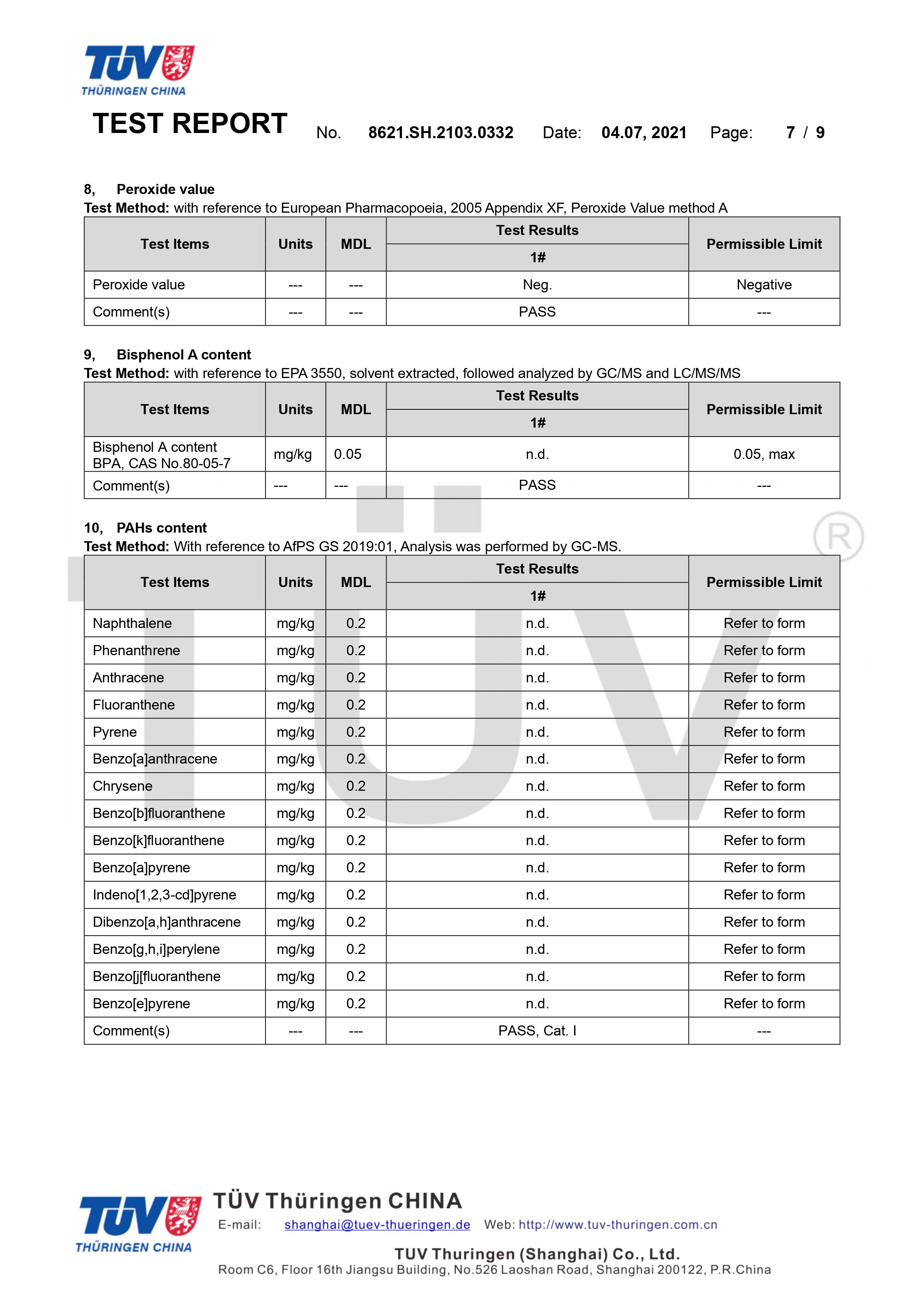 德国莱茵TUV环保袋食品接触检测(图7)