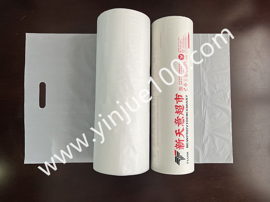 超市手提口连卷购物袋（可印刷logo）(图4)
